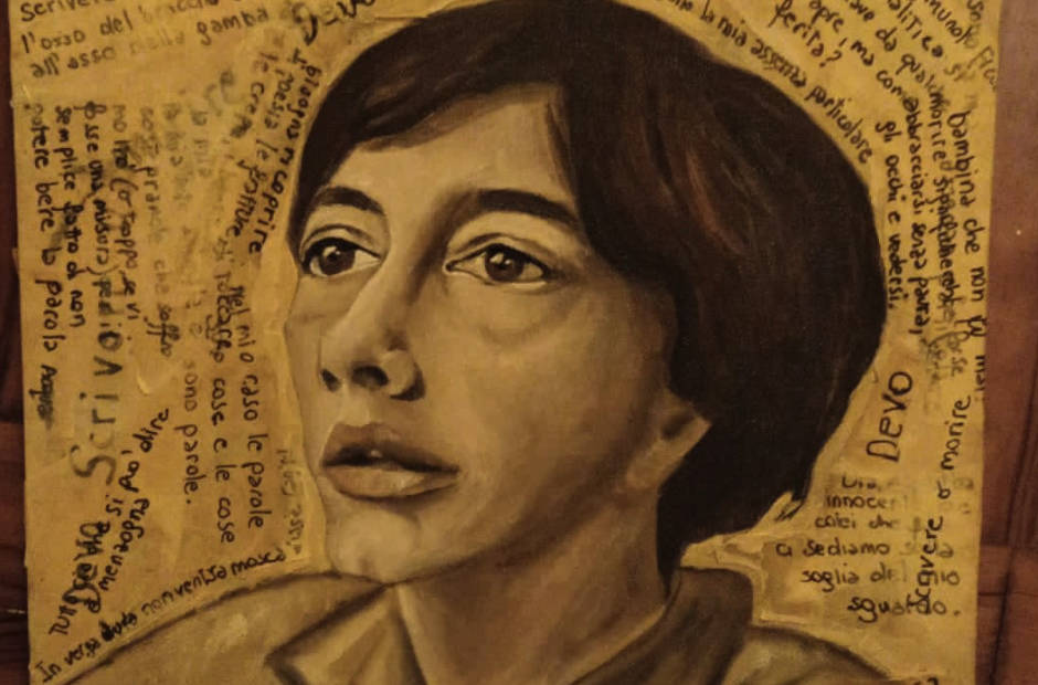 Quadro Alejandra Pizarnik di Eleonora Guglieri