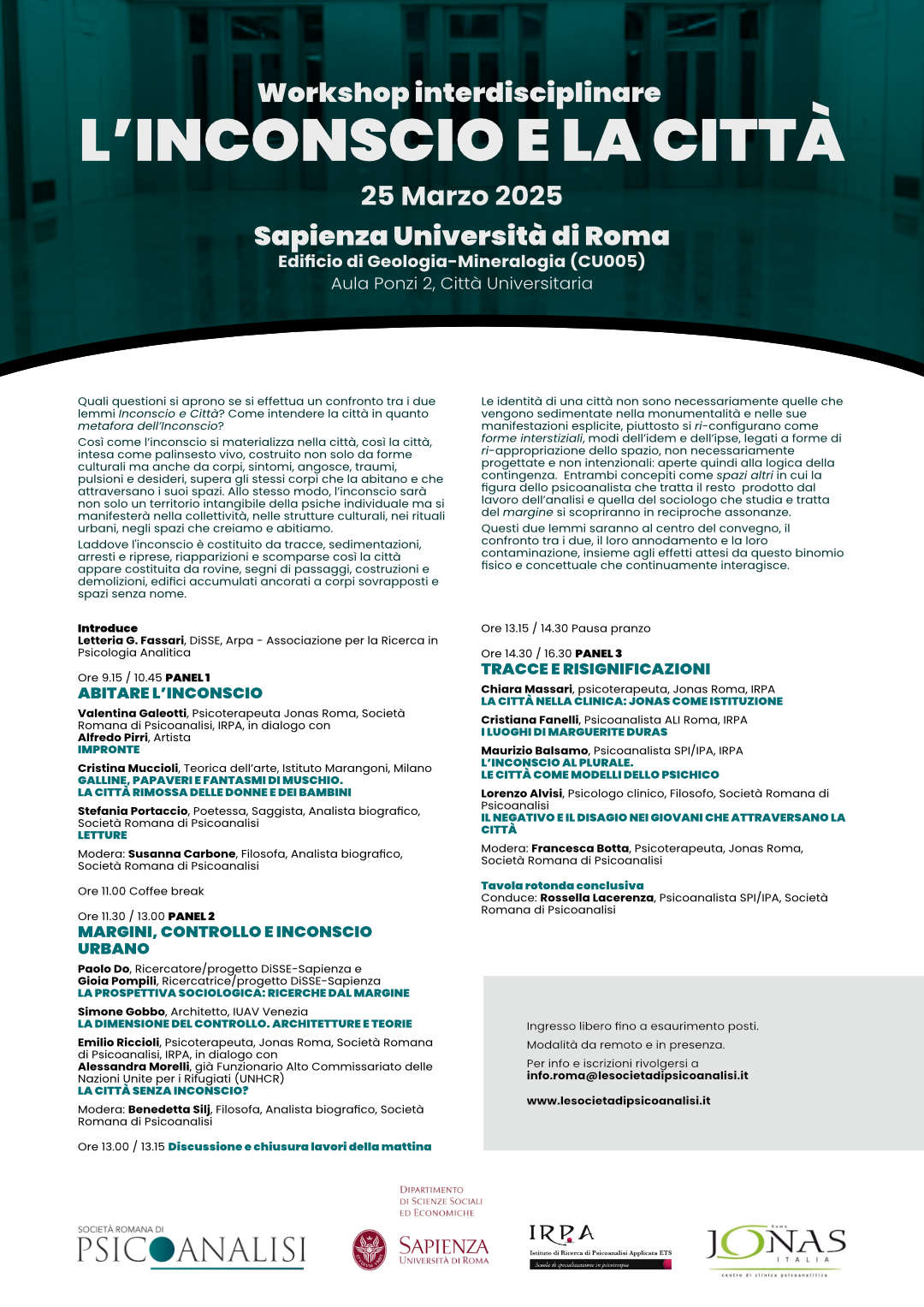 L’INCONSCIO E LA CITTÀ